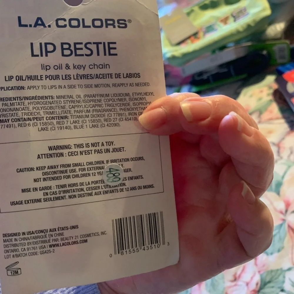 LA Colors Lip Bestie Lip Oil and Key Chain